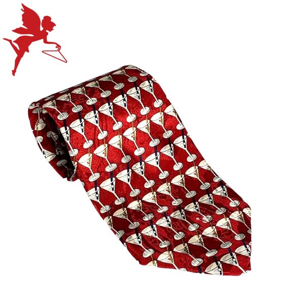 MUSEUM ARTIFACTS 100% Silk Martini Tie - Picture 1 of 7
